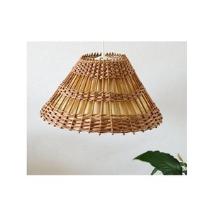 Lámpara Colgante Estilo Rústico de Bambú Natural, Lámparas Colgantes de Mimbre Tejidas a Mano, Pantallas de Mimbre con Marco de Hierro - Product Image 4