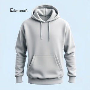 Pull à capuche style décontracté pour hommes personnalisable OEM respirant léger chaud poche kangourou solide mélange de coton écologique - Product Image 1