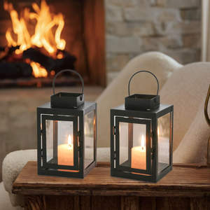 Portavelas de Diseño Moderno, Farol Decorativo de Hierro para Velas, Iluminación para el Hogar, Decoración para Navidad y Pascua - Product Image 6