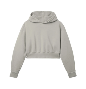 New Deal Sudaderas con capucha recortadas personalizadas Mujer Jersey de rizo de algodón en blanco Cualquier tamaño Sudaderas con capucha cortas de diseño de impresión personalizada para mujer - Product Image 5