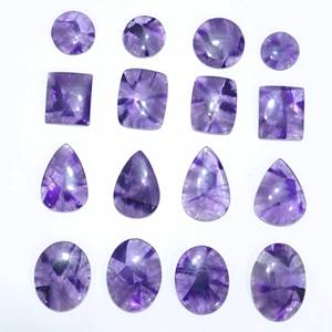 Piedra preciosa de cuarzo suelta de cabujón de amatista natural de calidad de forma y tamaño mixtos para la fabricación de joyas - Product Image 2