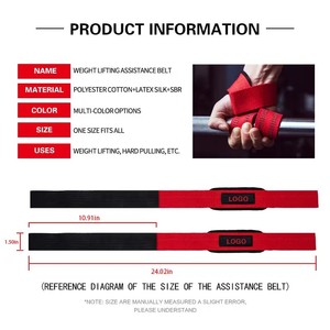 Sangles d'haltérophilie durables pour salle de sport, enveloppes de soutien de poignet pour fitness, musculation, dynamophilie, OEM, ODM, vente en gros personnalisée - Product Image 4