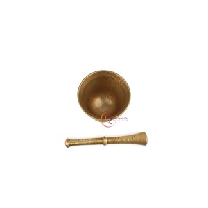 การออกแบบโลหะสากและครกทองเหลืองใช้บดเครื่องเทศและยาเครื่องเทศทำด้วยมือการออกแบบที่ไม่ซ้ำกัน - Product Image 4