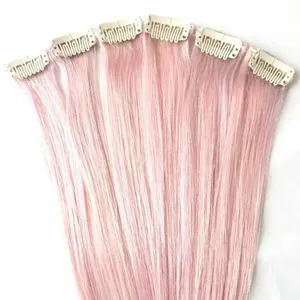 Prix de gros couleur rose 100% faisceaux de cheveux humains avec extensions de cheveux humains vierges brésiliens frontaux