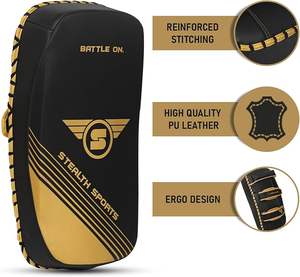 Premium Quality Curved Arm <b>Pad</b> for <b>Thai</b> Kickboxing <b>Muay</b> <b>Thai</b> MMA Training Focus Punch Mitts for Fitness Protection Boxing Target - Product Image 1