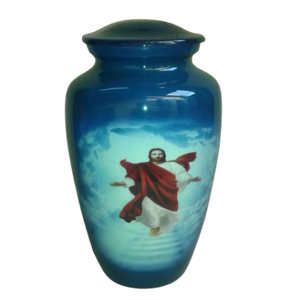 Urnas de cremación de Metal de estilo europeo, gran demanda, superventas, diseño de arcoíris, artesanías, urnas con imagen para cenizas humanas - Product Image 4