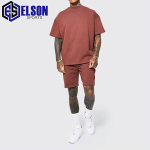 Conjunto de ropa deportiva cortavientos transpirable de diseño personalizado Unisex 2024, camisetas y pantalones cortos de talla grande para hombre, última ropa de verano - Product Image 4