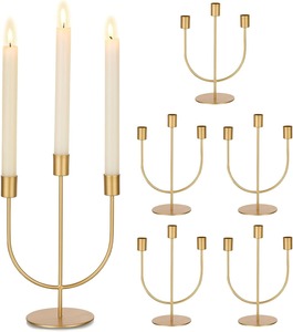 Candelabros de mesa elegantes para decoración del hogar, boda, cena, fiesta, Diwali, decoración de Navidad, soporte para velas - Product Image 2