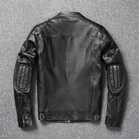 Blouson aviateur en cuir de mouton pour homme avec col montant Veste en cuir grande taille style motard aviateur en peau de mouton rembourrée et chaude