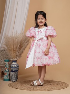 Vestido de princesa al mejor precio con mangas abullonadas para niños y niñas, vestido elegante - Product Image 3