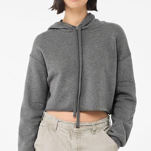 Sudaderas con Capucha para Mujer al por Mayor, de Alta Calidad, Cortas, con Logotipo Personalizado, Bordado e Impresión, 100% Algodón, Ecológicas y Transpirables - Product Image 1