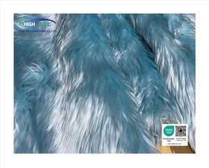 Tela de Punto de Pelo Largo Azul Ártico 30/35mm de Peso Medio para Abrigos, Bolsos, Juguetes de Peluche y Textiles para el Hogar - Product Image 2