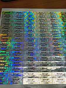 Papier adhésif holographique imprimé sur mesure, autocollants holographiques avec numérotation par paire pour les étiquettes d'emballage de produits - Product Image 2