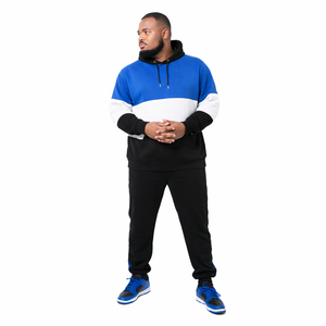 Ensemble de survêtements pour hommes de haute qualité, sur mesure, sportswear d'hiver, à capuche, en polaire uni, écologique, respirant, jogging - Product Image 3