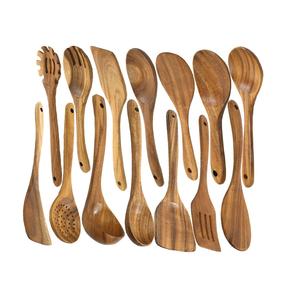 ช้อนไม้สำหรับสลัดแบบทำมือเป็นมิตรต่อสิ่งแวดล้อม - Product Image 2