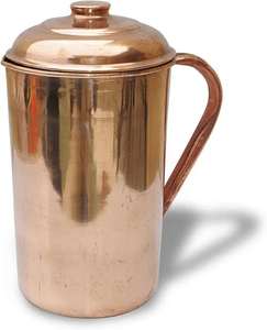 Carafe de service en cuivre robuste avec couvercle, idéale pour un usage commercial à prix avantageux - Product Image 4