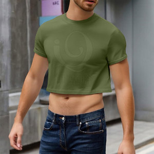 T-shirt haut court couleur personnalisée à la mode pour l'été T-shirt haut court léger avec coupe décontractée et style moderne - Product Image 4