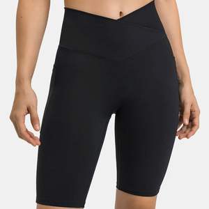 Pantalones Cortos de Yoga de Cintura Media, Tejido Suave, Transpirable, de Secado Rápido, Ajustados, Cintura Elástica, Antiestáticos, 100% - Product Image 5