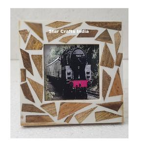 Elegante decoración de pared familiar marco de fotos de madera maciza impresión Digital último marco de fotos atractivo marco de fotos de resina en blanco y negro - Product Image 6