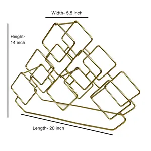 Support à bouteilles de vin en métal doré moderne, style farmhouse, étanche, capacité 5L, pour comptoir de bar, bars professionnels à domicile, Zahid Export - Product Image 4