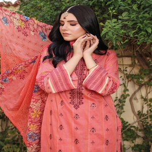 Costumes de pelouse musulmans décontractés de marque Haris 3 pièces pour femmes coutures personnalisées taille adulte vêtements indiens et pakistanais - Product Image 6