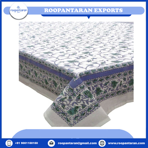 Nappe en coton imprimé de blocs faits à la main de qualité supérieure Offre Spéciale bloc de soins artisanal personnalisé pur coton imprimé - Product Image 2
