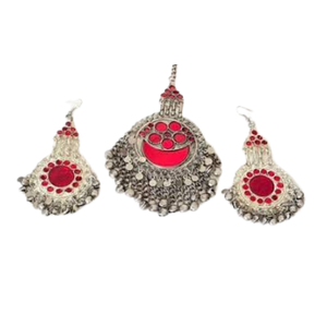 100% High Quality Vintage Custom Middle East Afghan Jewelry Sets Women Fashionable Necklace Earring Sets Engagement <b>Wedding</b> - Product Image 4