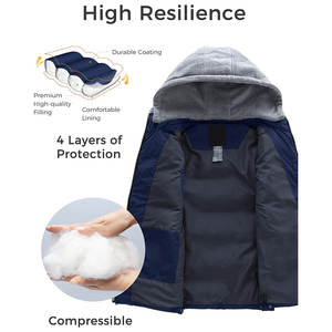 Chaqueta acolchada sin mangas con capucha para hombre, diseño acolchado elegante, chaquetas versátiles para hombre para máxima comodidad y calidez - Product Image 3