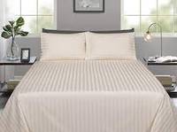 Tissu Sateen Premium TC 250, 54% Polyester, Rayures de 2,50 cm pour Hôtels, Hôpitaux, Parures de Draps, Rideaux d'Hôpital Anti-Boulochage ODM