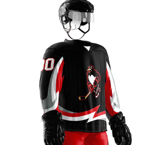 Ropa de equipo deportivo 100% poliéster Jersey y pantalones de hockey sobre hielo al por mayor uniformes de hockey sobre hielo - Product Image 6