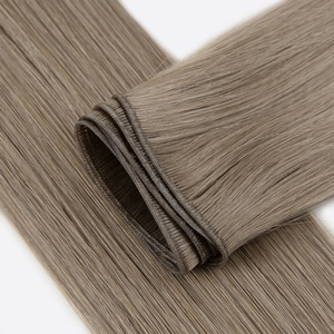 Extensions di <span class=keywords><strong>Capelli</strong></span> Umani 100% Lavorati a Mano all'Ingrosso Double Drawn Genius Weft - Product Image 3