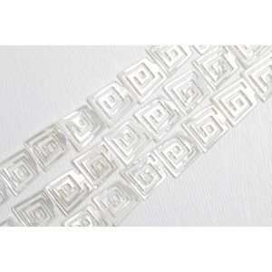 Cuentas Sueltas de Concha Cuadradas en Espiral - Product Image 1