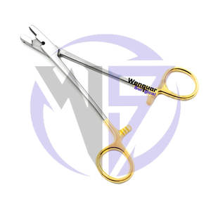 Professionals <b>Tungsten</b> <b>Carbide</b> Jaw Cruciate Needle Holder 7 Inches Gold <b>Ring</b> Autoclavable Surgical Instrument - Product Image 2