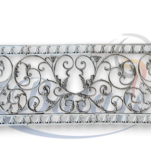 Clôture de balcon en fonte d'aluminium moderne de luxe, durable, gris naturel, travail d'art architectural avec garantie de 5 ans - Product Image 1