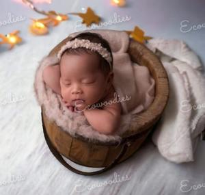 <b>Cute</b> Lightweight Woven Wicker Bamboo Infant Bed Newborn Photography Props Rattan Baby Shoot <b>Accessories</b> Baby Crib Props - Product Image 1