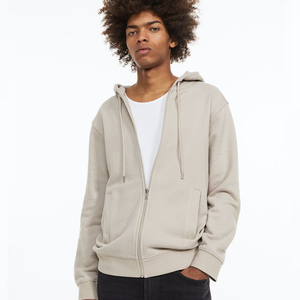 เสื้อฮู้ดดี้ผู้ชายทรงโอเวอร์ไซส์ ผ้าคอตตอน 100% หนัก 400gsm คุณภาพสูง พิมพ์โลโก้ตามสั่ง แบบซิป - Product Image 1