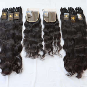 Holesale Indian irair uuticle ligligered AW UAIR undundles With 6x6 Hd losure loone traight Uman Hair xtension - Product Image 1