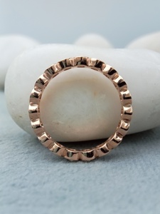 Women's Luxury 18K <b>Rose</b> Gold Hip Hop Trend Ring Full VVS Natural Round Diamond Classic Wedding Party Engagement - Product Image 3