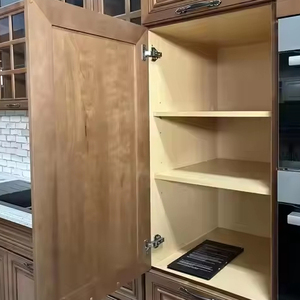 Enbl Indonesia High Quality Solid Wood Modular Cupboard Classic Style Kitchen Cabinets Lacquer Acrylic <b>Door</b> Panel Faucet Drawer - Product Image 1