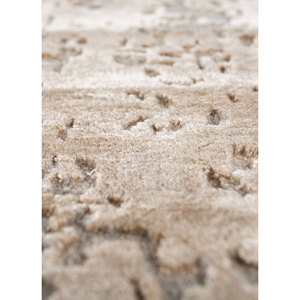 Alfombra Kavi Gris y Negra de Lana y Seda de Bambú Anudada a Mano, Diseño Teoría del Caos, Patrón Abstracto Rectangular para Sala de Estar Juvenil Esk-361 - Product Image 3