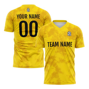 Camisetas de Fútbol Personalizadas con Logotipo, de Manga Corta, Secado Rápido, Transpirables, Cuello en V, para Adultos, Nombre del Equipo, Número, Elásticas en Cuatro Direcciones - Product Image 3