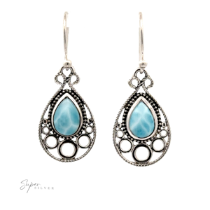 Pendientes Larimar en forma de lágrima - Product Image 4