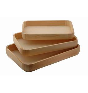 Ensemble de plateaux de service en bois modernes de haute qualité pour les restaurants et les hôtels Plateau de service en bois rectangulaire de vente chaude - Product Image 1