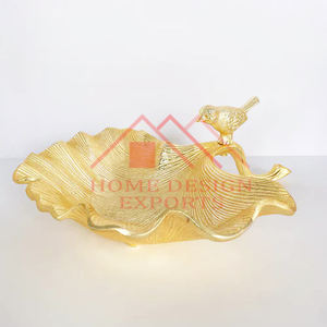 Hot Selling Brass Antique Leaf Bowl Platter for Home Decor/Hot Selling Tree Leaf Serving Platter for Kitchenware Usage/Low Price - Product Image 5
