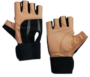 ถุงมือออกกำลังกายแบบครึ่งนิ้ว RBI Unisex รุ่น 0013 สำหรับฟิตเนสและเพาะกาย ขายส่ง หนังแท้สั่งทำ - Product Image 5