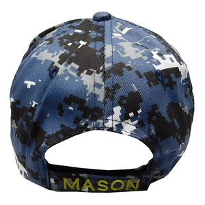 Gorra Deportiva de 5 Paneles con Símbolo Amarillo Personalizable, Camuflaje ACU, Estilo Hip Hop, Inspirada en la Regalia Masónica, Bordada para Maestro Masón - Product Image 6