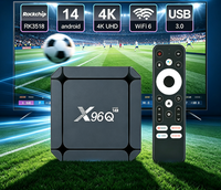 Boîtier TV Android 14 Quad Core 2 Go 32 Go WiFi 6 2,4 GHz 5 GHz RK3518 4K UE