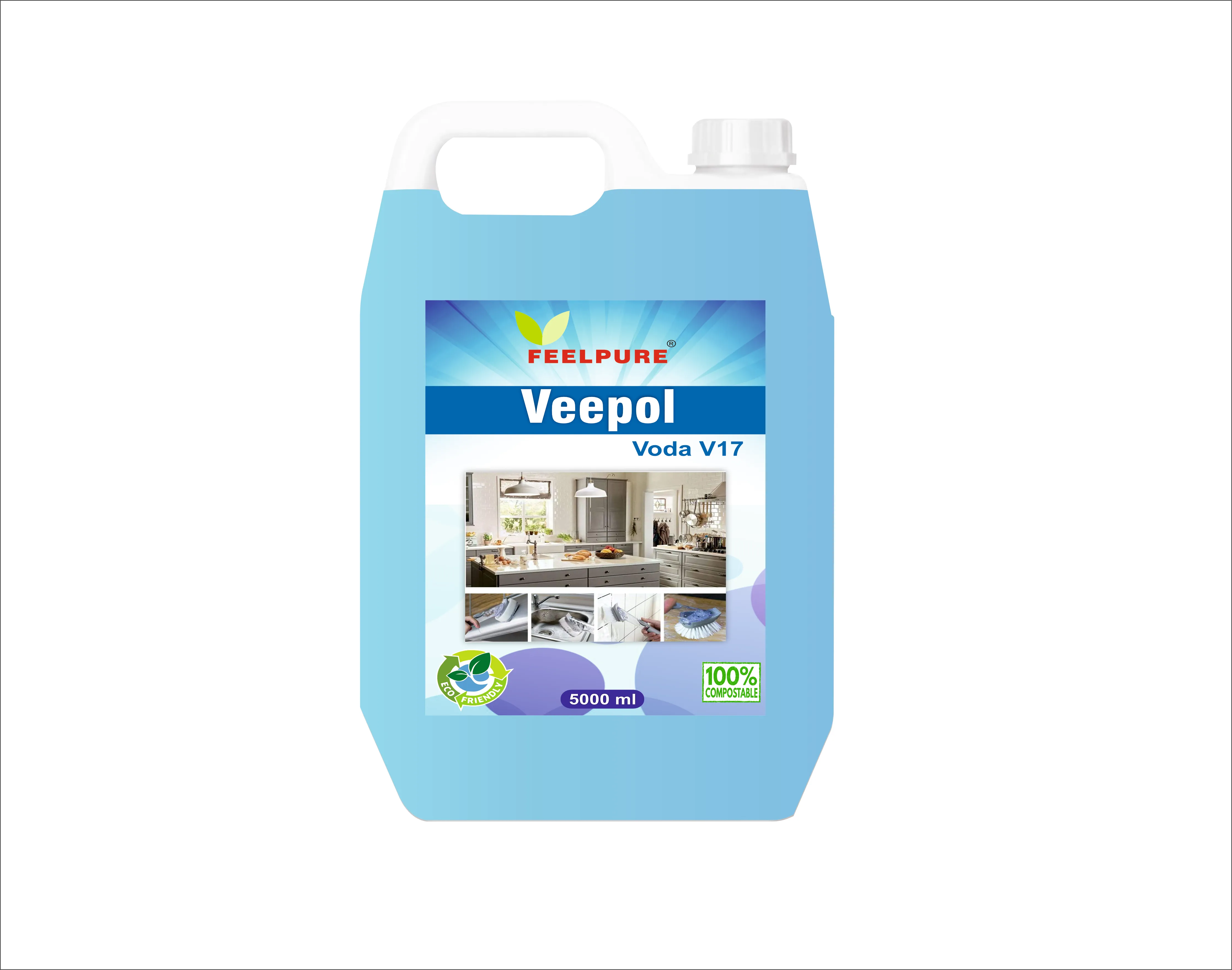 Limpiador multiusos Veepol 5 Ltr para limpiadores domésticos multifunción a un precio muy efectivo o bajo para un brillo extra