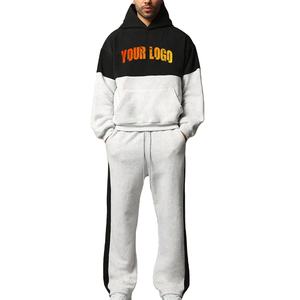 Survêtement personnalisé pour hommes Ensemble de jogging sport zippé Ensemble de survêtement en tissu Ensemble deux pièces Veste en jersey Survêtement de jogging pour hommes - Product Image 1