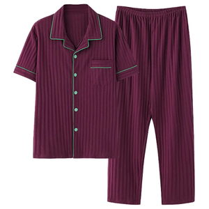 Conjunto de Pijama Unisex de Lujo, 100% Seda, Transpirable, Camisa de Manga Larga y Pantalón, con Logotipo Personalizado, para Dormir y Relajarse - Product Image 1